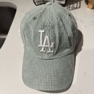 LA corduroy hat. Green/teal color, bought at Urban Outfitters